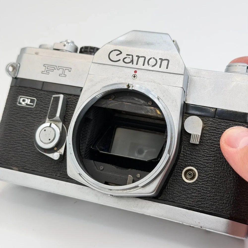 Canon FT QL 35mm SLR Film Camera Body Silver Vintage Made in Japan 160137